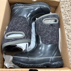 Kids Waterproof Black Boots